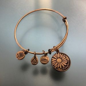 Alex and Ani gold daughter/flower charm bracelet